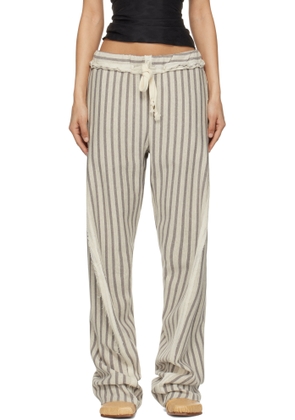 Edward Cuming Gray Twisted Track Trousers