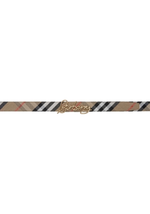 Burberry Beige Check Signature Reversible Belt