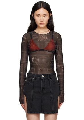 Heron Preston Black HP Currencies Bodysuit