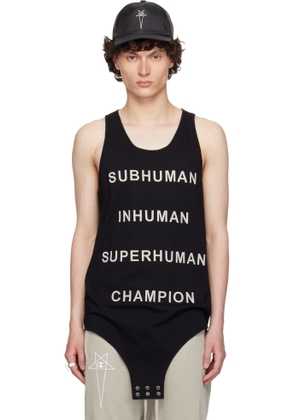 Rick Owens Black Champion Edition Basketball Tank Top