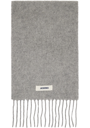 JACQUEMUS Gray 'The Carro' Scarf