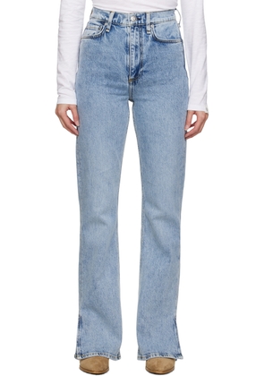 rag & bone Blue Wide-Leg Jeans
