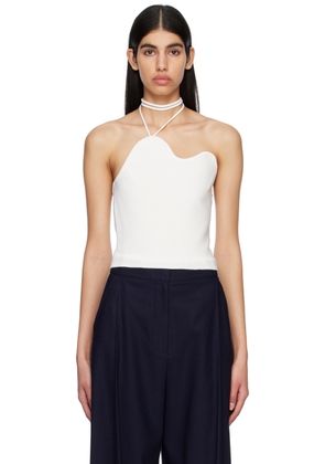 RECTO Off-White Curved Camisole