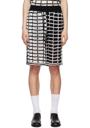 RTA Black & White Elisa Shorts