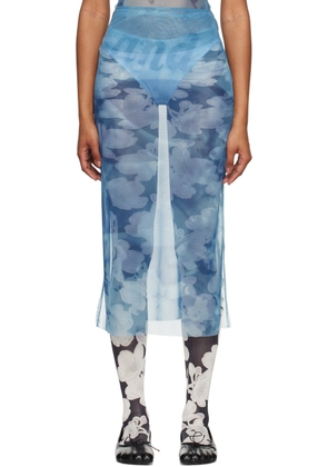 ELLISS Blue Graphic Maxi Skirt