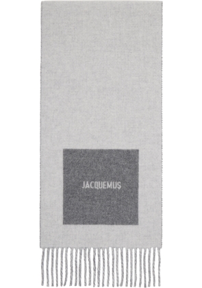 JACQUEMUS Gray 'The Rond Carré' Scarf