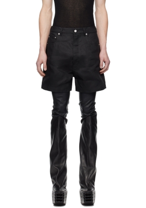 Rick Owens Black Hollywood Geth Cutoff Shorts