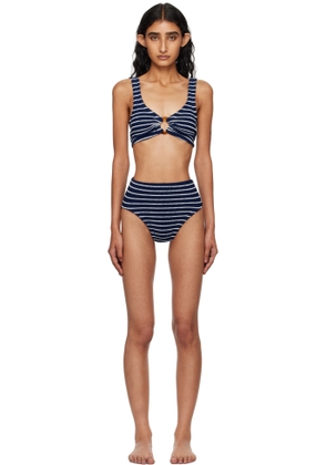Hunza G Navy & White Nadine Bikini