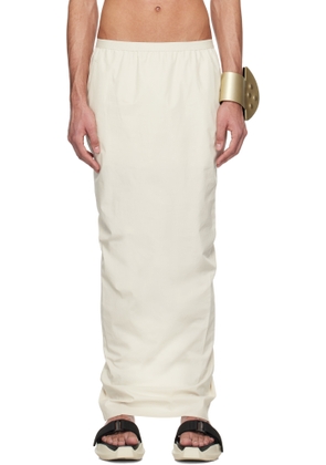Rick Owens Off-White Hollywood Soft Pillar Long Skirt