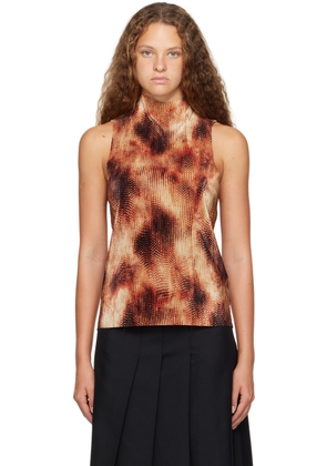 Song for the Mute Brown 3D Wave Camisole