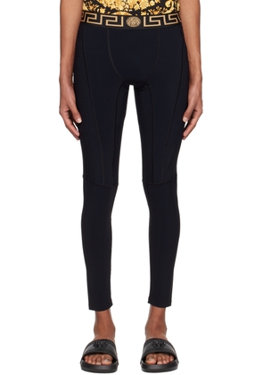 Versace Underwear Black Paneled Lounge Pants