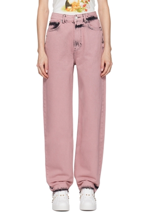 Moschino Jeans Pink Frayed Jeans