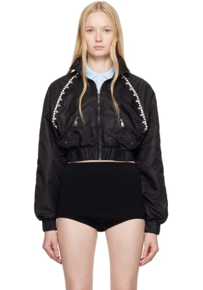 AREA Black Crystal Trim Track Jacket