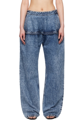 ALAÏA Blue Peplum Jeans