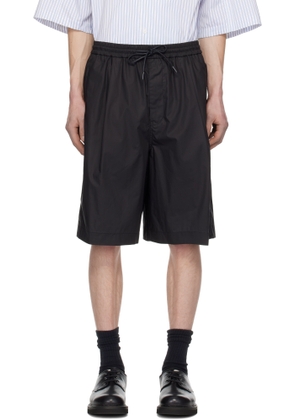 Juun.J Black Cotton Padded Shorts