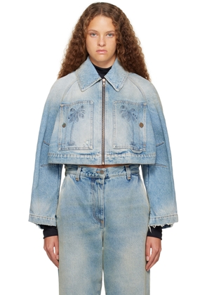 Palm Angels Blue Paris Denim Jacket