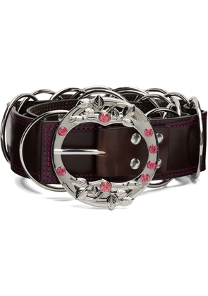 Chopova Lowena Brown Ring Belt