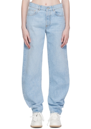 Off-White Blue Twist Banana Jeans
