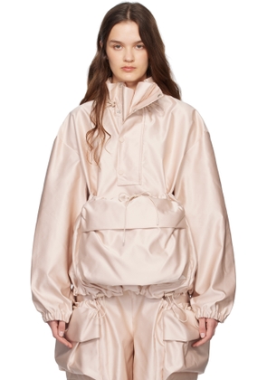 Simone Rocha Pink Drawstring Cargo Flap Pocket Detail Jacket