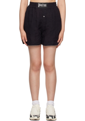 Palm Angels Black Button Shorts