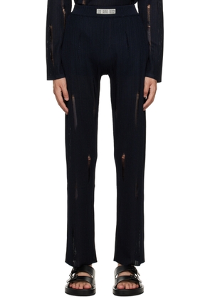 LGN Louis Gabriel Nouchi Navy Flared Sweatpants