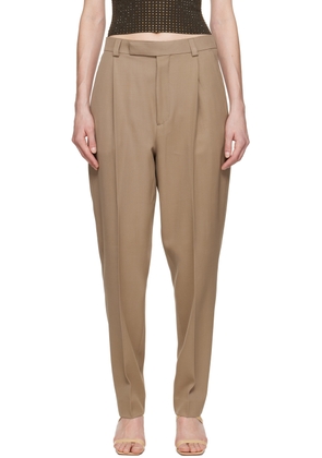 Teurn Studios SSENSE Exclusive Beige Pleated Trousers