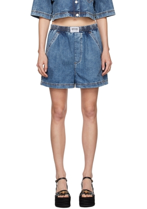 Moschino Jeans Blue Heart Pocket Denim Shorts