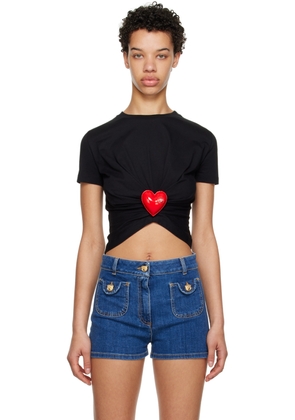 Moschino Black Inflatable Heart T-Shirt