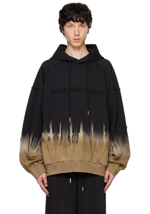 Feng Chen Wang Black & Khaki Tie-Dye Hoodie