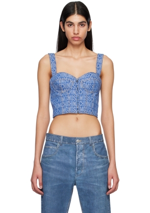 Moschino Blue Jacquard Denim Camisole