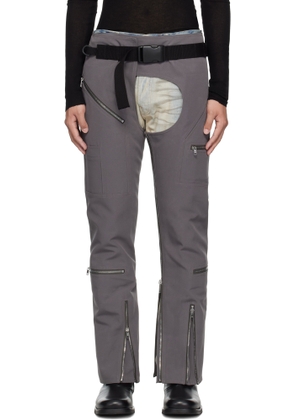 Rick Owens Gray Hollywood Headon Chaps Trousers