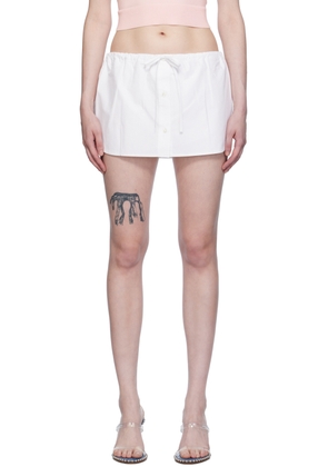 Alexander Wang White Drawstring Skort