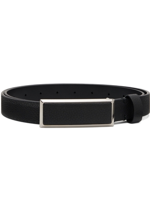 Toga Pulla Black Leather Buckle Belt
