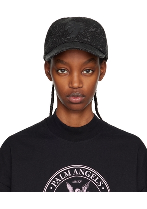 Palm Angels Black Crystal Palm Cap