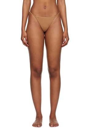 GUESS USA Tan Metal Triangle Thong