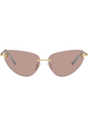 Versace Gold & Pink Medusa Cat-Eye Sunglasses