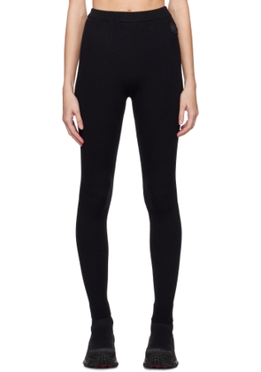 Moncler Black Rib-Knit Leggings