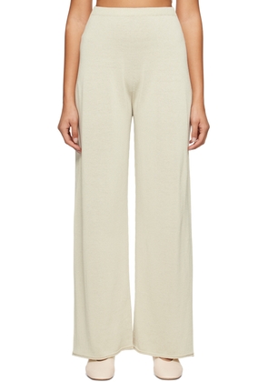 LOW CLASSIC Beige Semi-Sheer Lounge Pants