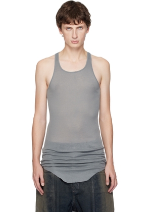 Rick Owens Gray Concordians Basic Rib Tank Top