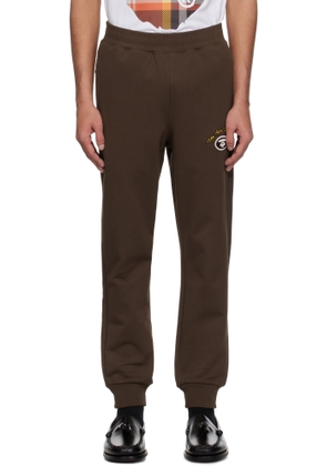 AAPE by A Bathing Ape Brown 'AAPE' Basic Sweatpants