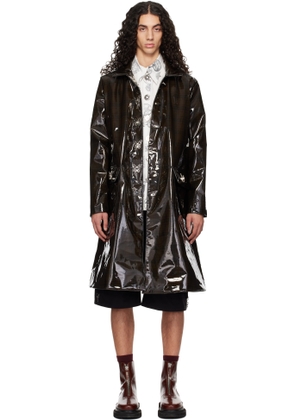 Chopova Lowena Black Squelchy Raincoat