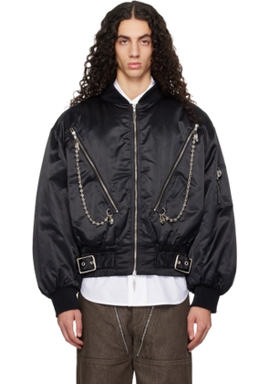Chopova Lowena SSENSE Exclusive Black Helter Bomber Jacket