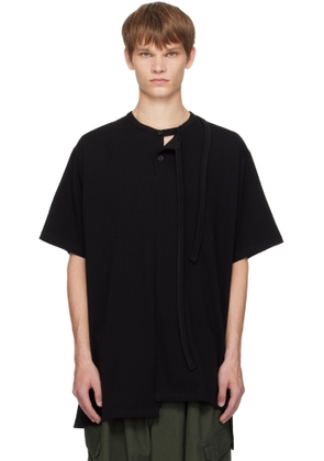 YOHJI YAMAMOTO Black Single Jersey Binder Henley