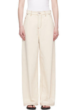 AMI Paris Beige Wide Fit Jeans