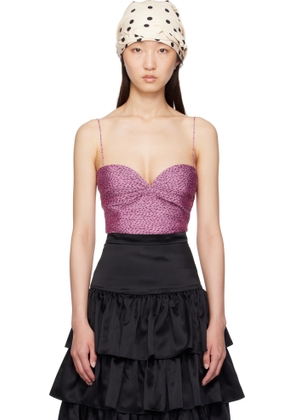 Valentino Purple Chiffon Plusdepois Print Top