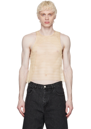 Eckhaus Latta Yellow Net Tank Top