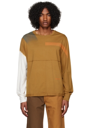 Eckhaus Latta Tan Lapped Long Sleeve T-Shirt
