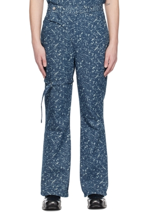 The World Is Your Oyster Blue Snow-Washed Jeans