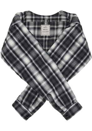 Maison MIHARA YASUHIRO Gray & White Shirt Sleeve Scarf