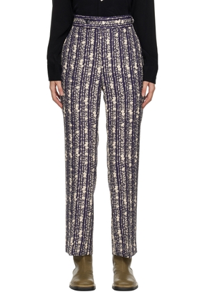 NEEDLES Navy Side Tab Trousers